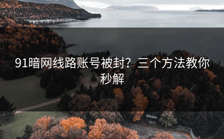 91暗网线路账号被封？三个方法教你秒解