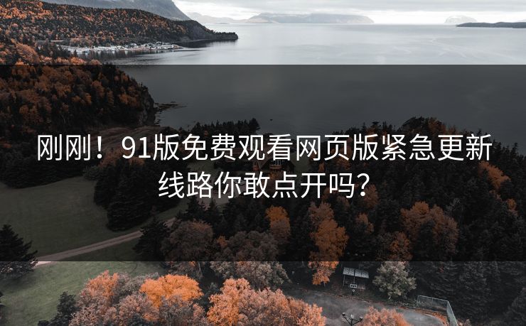 刚刚！91版免费观看网页版紧急更新线路你敢点开吗？