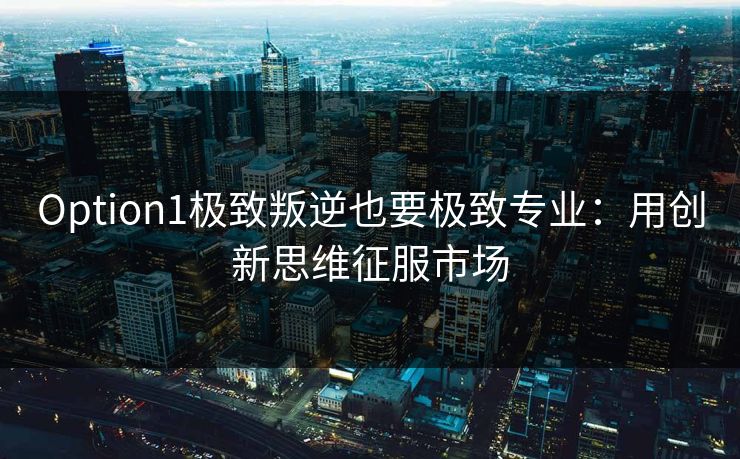 Option1极致叛逆也要极致专业：用创新思维征服市场